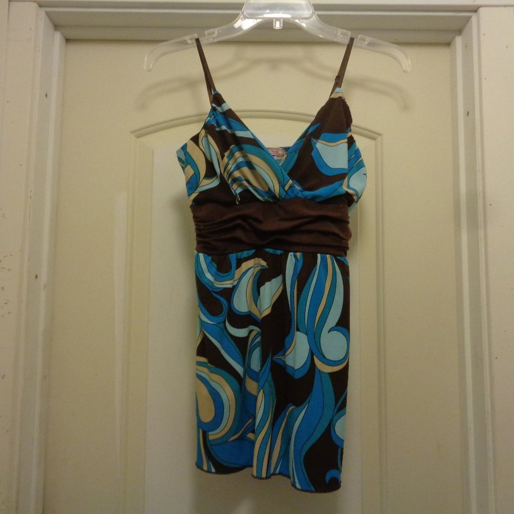 BOHEMIAN DREAMER GIRL BLUISH BROWNS SEXY CUMBERBUN TOP M